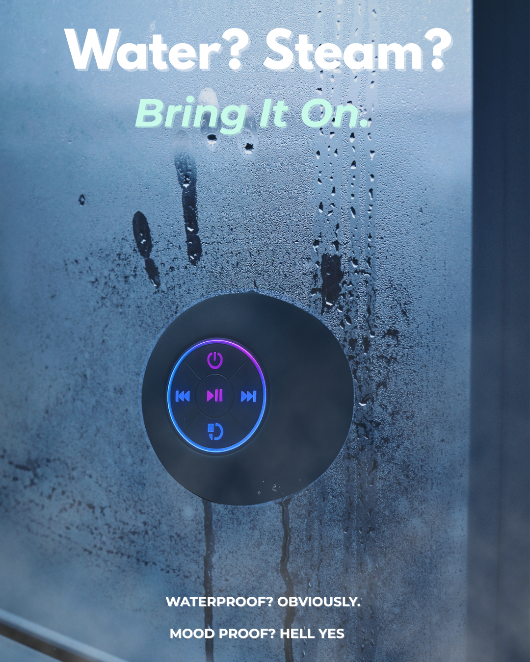 Shower. Sing. Glow. – The Ultimate Waterproof Speaker That Sticks & Plays Anywhere
