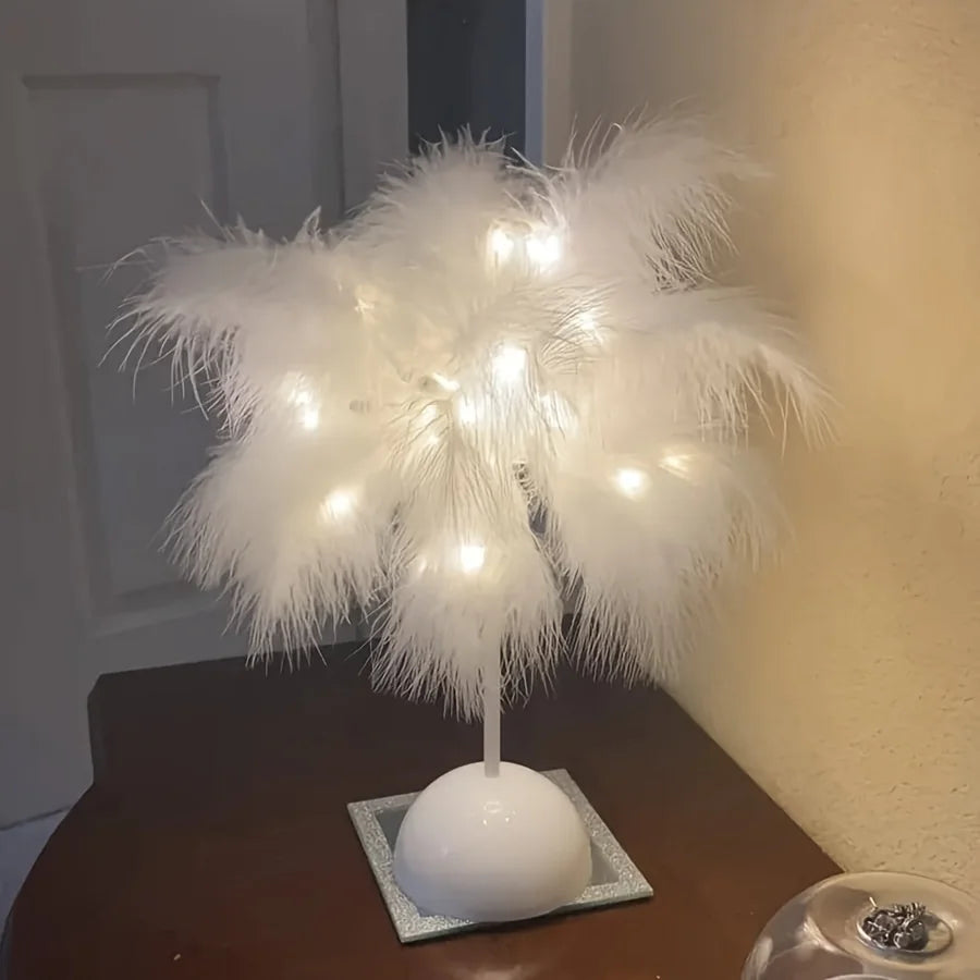 Nordic Themed Feather Lamp