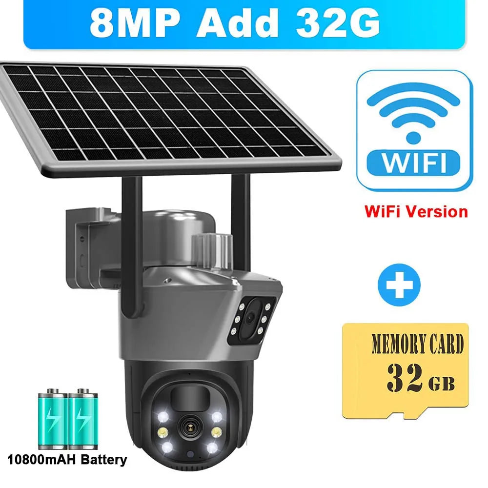 Wireless Solar Powered CCTV Surveillance Camera