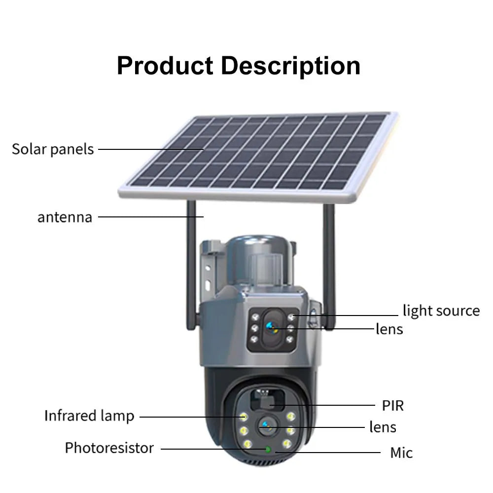 Wireless Solar Powered CCTV Surveillance Camera