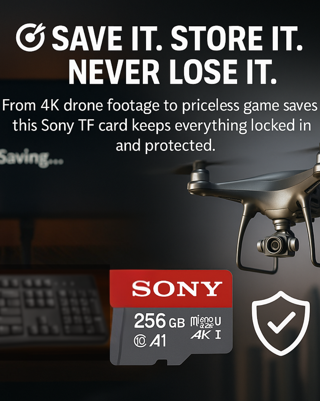 Capture More. Transfer Faster. Trust It Everywhere. Sony A1 Micro SD Card – Up to 1TB, 4K Ready, Waterproof