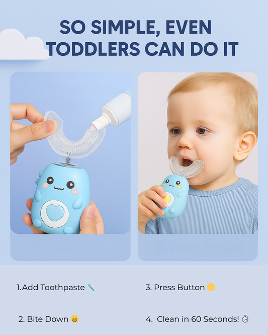 No More Brushing Battles – U Shaped Kids Toothbrush for Calm, Easy Cleaning