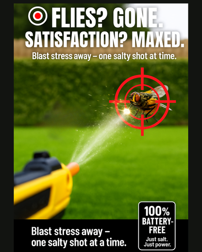 Blast Flies on Sight – Salt-Powered Bug Gun for Backyard Battles