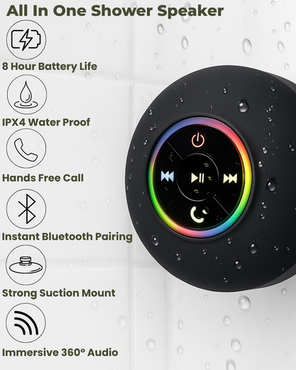 Shower. Sing. Glow. – The Ultimate Waterproof Speaker That Sticks & Plays Anywhere