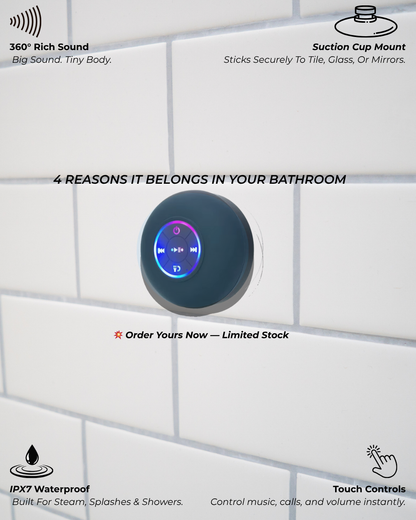 Shower. Sing. Glow. – The Ultimate Waterproof Speaker That Sticks & Plays Anywhere