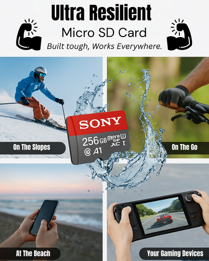 Capture More. Transfer Faster. Trust It Everywhere. Sony A1 Micro SD Card – Up to 1TB, 4K Ready, Waterproof