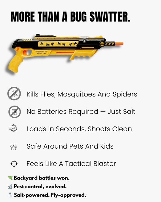 Blast Flies on Sight – Salt-Powered Bug Gun for Backyard Battles