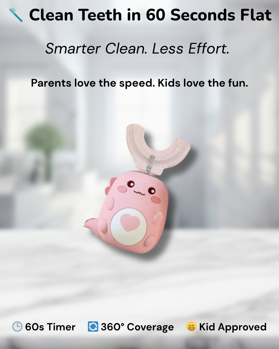 No More Brushing Battles – U Shaped Kids Toothbrush for Calm, Easy Cleaning
