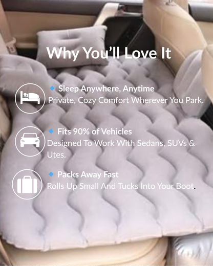 Sleep Anywhere – Inflatable Car Mattress for Road Trips, Camping & Comfort On The Go