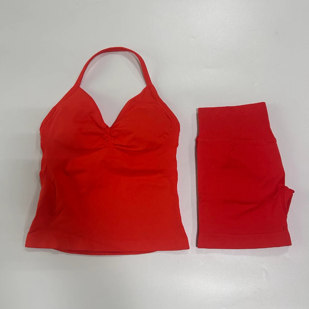 2 Piece Women's Seamless Scrunch Bum Activewear