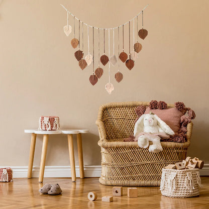 Macrame Woven Hanging Leaf Tapestry