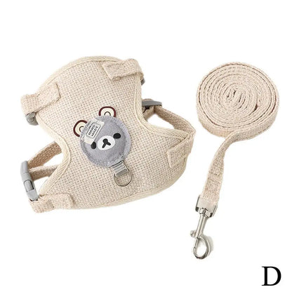 Soft Pet Harness & Leash Set – Breathable, Adjustable & Cuteness Overload
