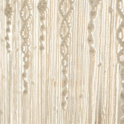 Boho Macrame Door Curtain – Handwoven Cotton Backdrop For Windows & Doorways
