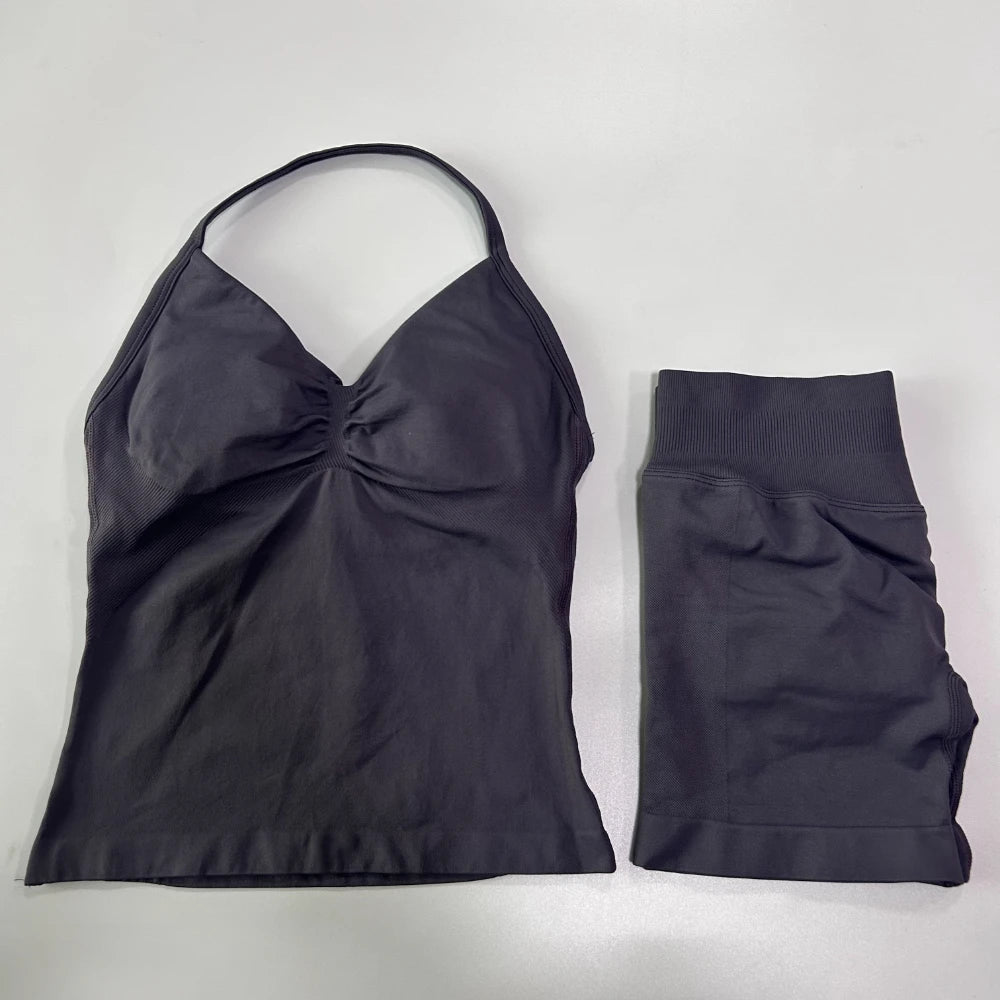 2 Piece Women's Seamless Scrunch Bum Activewear