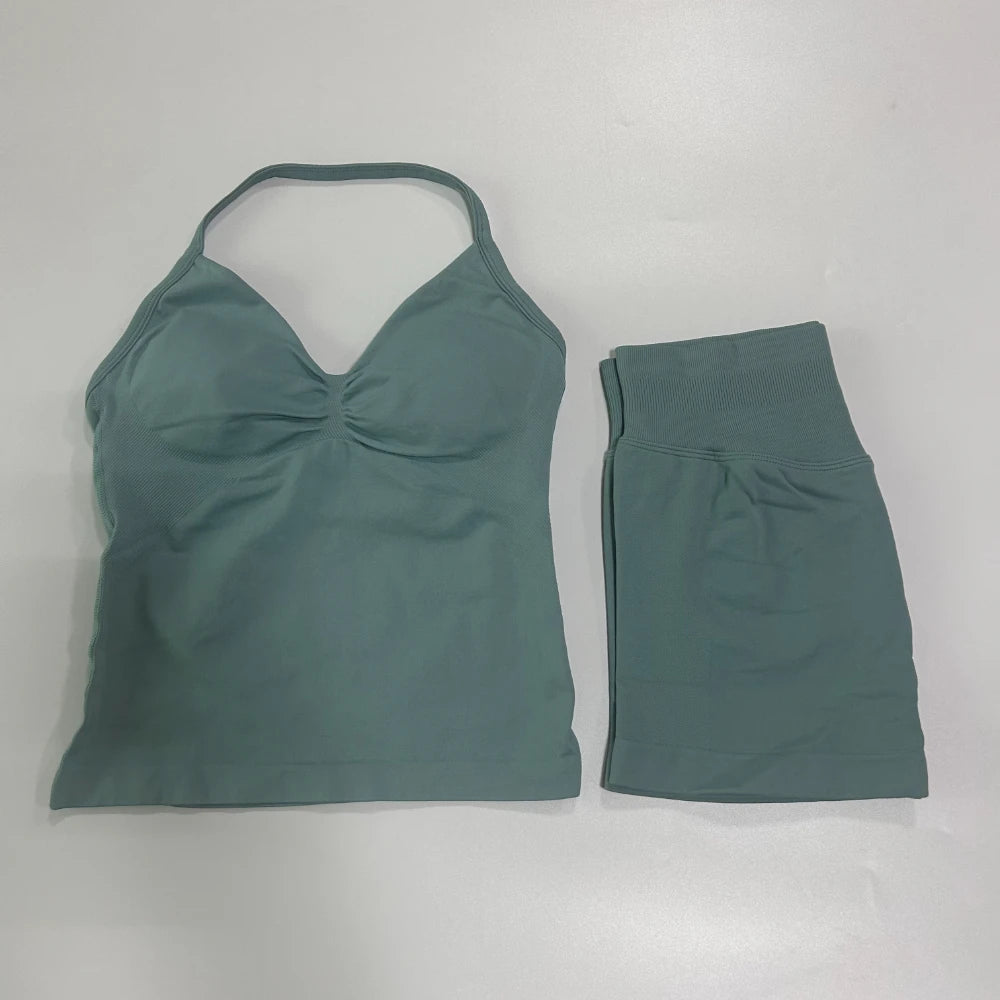 2 Piece Women's Seamless Scrunch Bum Activewear