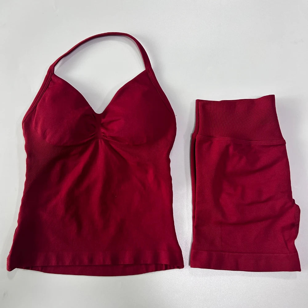 2 Piece Women's Seamless Scrunch Bum Activewear