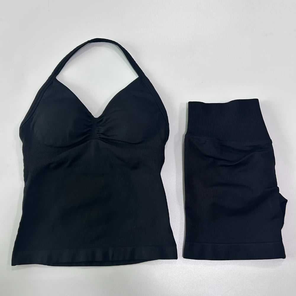 2 Piece Women's Seamless Scrunch Bum Activewear