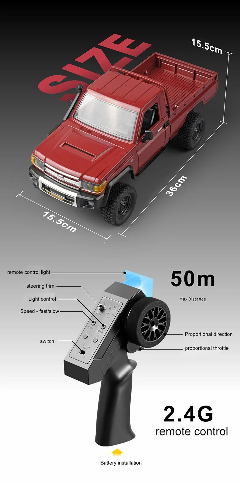 1/12 Scale RC 4WD