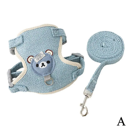 Soft Pet Harness & Leash Set – Breathable, Adjustable & Cuteness Overload