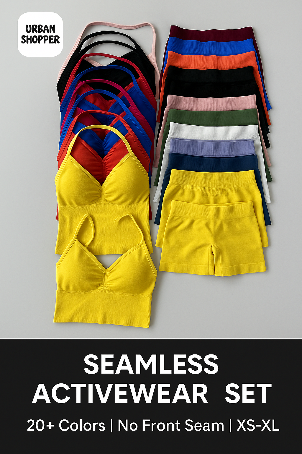 2 Piece Women's Seamless Scrunch Bum Activewear